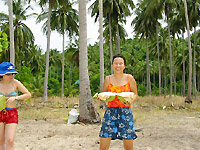 A coconut straight from the tree